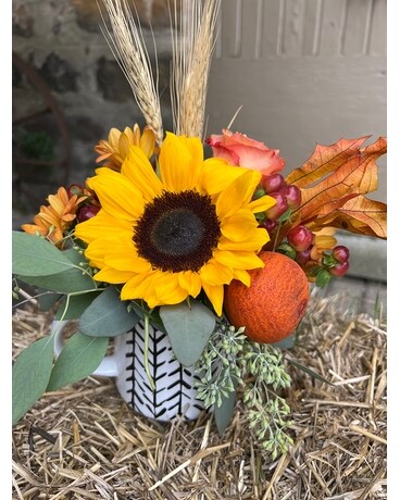 Cup of fall Flower Arrangement