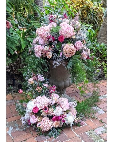 Pink ceremony arrangements Wedding Arrangement