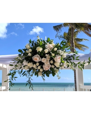 White rose arch arrangement Wedding Arrangement