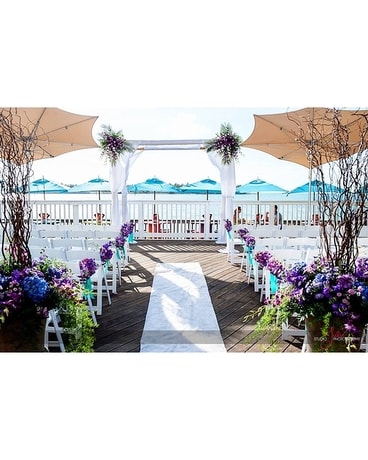 Purple wedding ceremony Wedding Arrangement