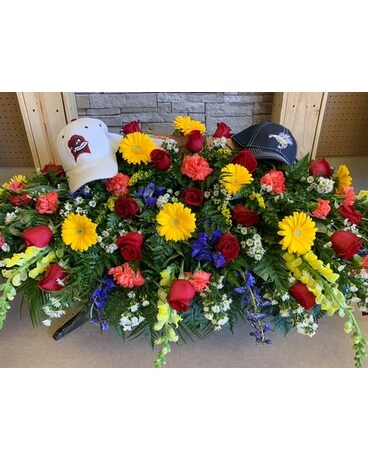 Sports Fan Casket Spray Funeral Casket Spray Flowers
