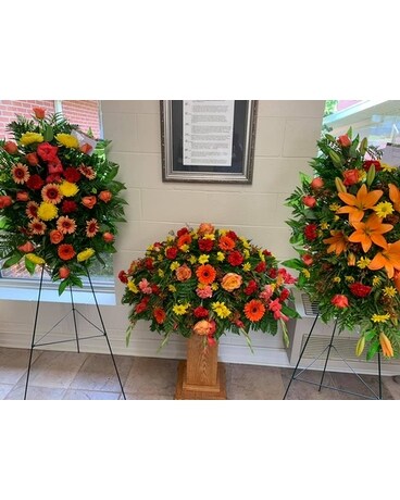 Fall Sympathy Trio Flower Arrangement