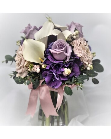 PURPLE AND WHITE Flower Arrangement