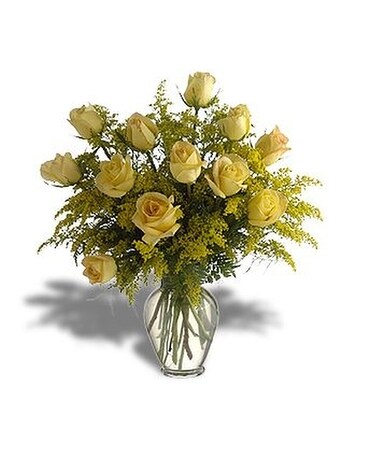 Yellow Rose Parade - by Peggy's Flower Shop Flower Arrangement