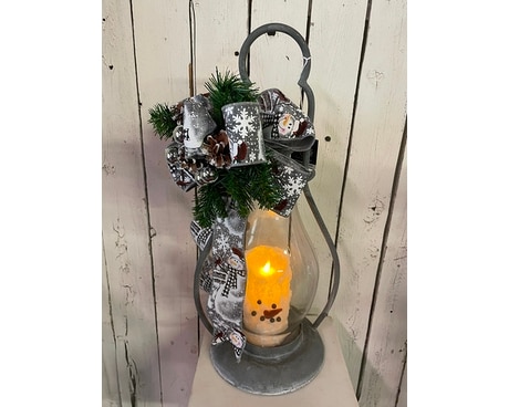 Carriage House Snowman Flower Arrangement