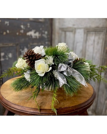 White Christmas Flower Arrangement