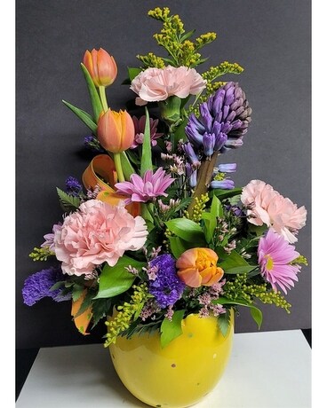 Crackle Egg Bqt/Coco en fleur Flower Arrangement