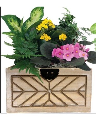 White Horse Planter Flower Arrangement