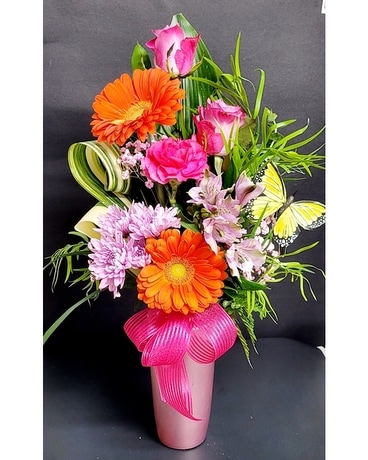 Lovely Butterfly Flower Arrangement
