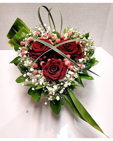 Heart and Kisses Flower Arrangement