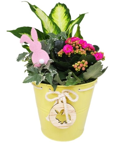 Bunny  garden planter Flower Arrangement