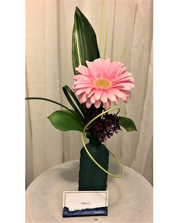 Simple Thanks Gerbera Flower Arrangement