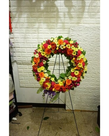 colorful wreath Flower Arrangement