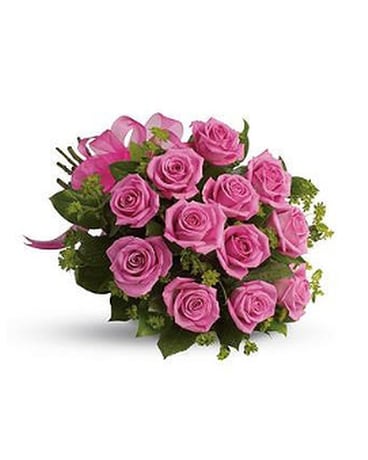 DOZEN PINK ROSES Flower Arrangement