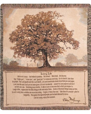 Living Life Tapestry Throw Gifts