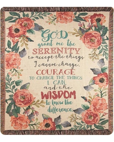 Serenity Prayer Tapestry Throw Gifts