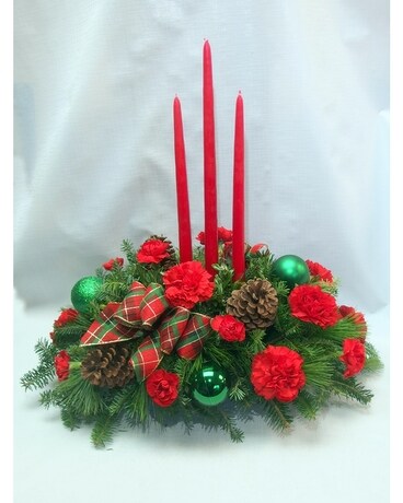 Holiday Table Centerpiece Flower Arrangement