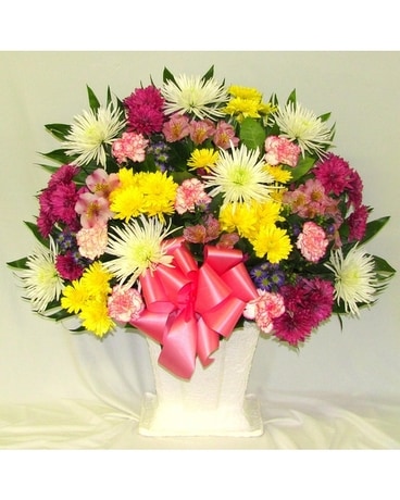 Traditional Sympathy Basket Funeral Arrangement
