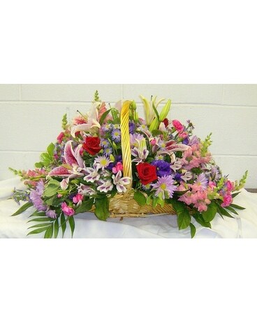 Fireside Basket Arrangement Funeral Arrangement