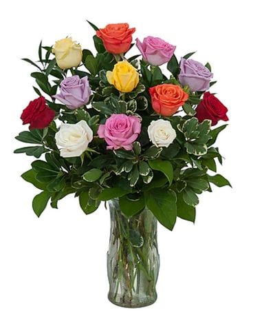 Dozen Roses - Mix it up! Flower Arrangement