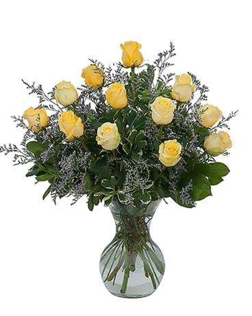 Yellow Rose Beauty Flower Arrangement