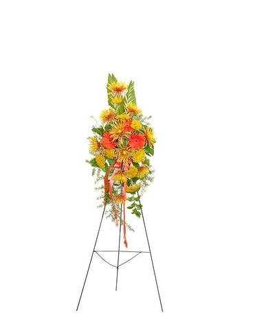 Heaven's Sunset Sm. Standing Spray Flower Arrangement