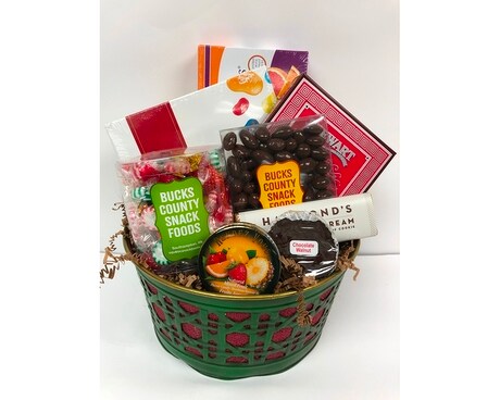 Candy Basket Flower Arrangement
