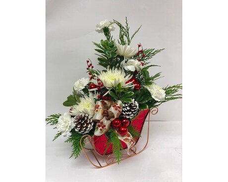 Sleigh Ride Flower Arrangement