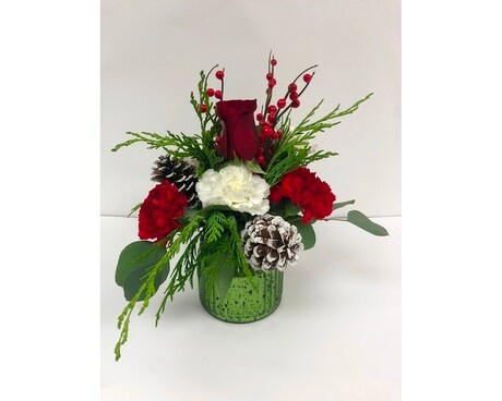 Holiday Vase Flower Arrangement