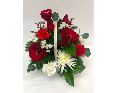 True Love Basket Flower Arrangement