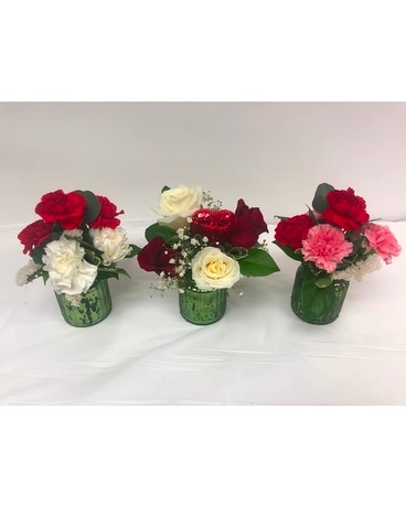 Trio of Vases Flower Arrangement