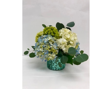Spring Hydrangea Vase Flower Arrangement