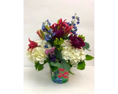 Spring Berry Vase Flower Arrangement
