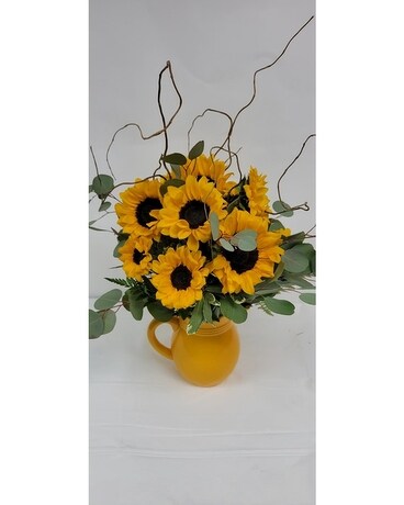 Sunflower Pitcher Flower Arrangement
