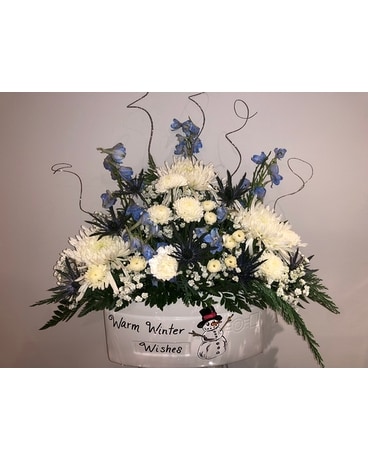 Winter Ceramic Flower Arrangement