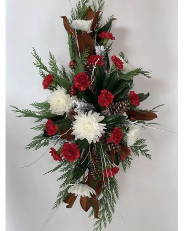 Winter Grave Blanket Flower Arrangement