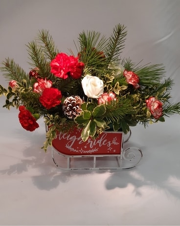 Sleigh Ride Flower Arrangement