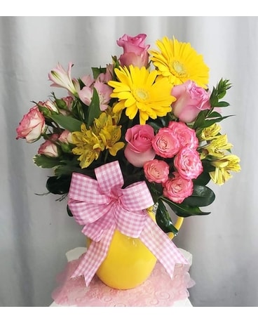 Pink Lemonade Flower Arrangement