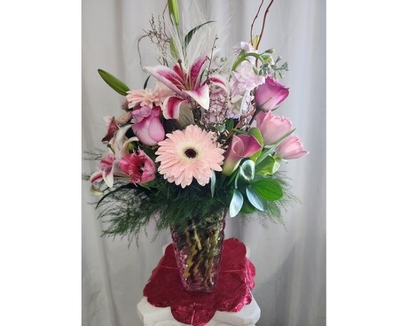 Passion In Pink Flower Arrangement
