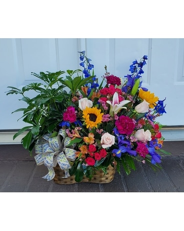 Now & Later Basket Flower Arrangement