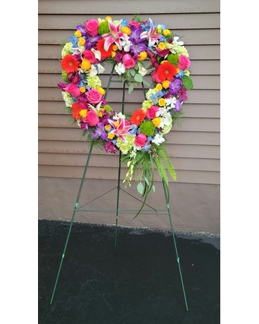 Colors of the Heart Spray Flower Arrangement