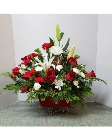 Dashing through the snow Flower Arrangement