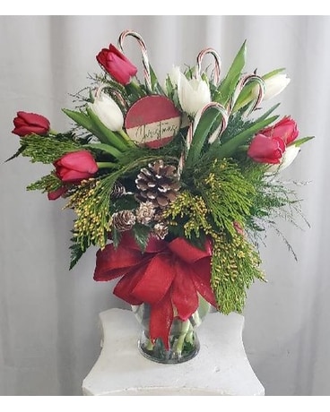Holly Jolly Christmas Flower Arrangement