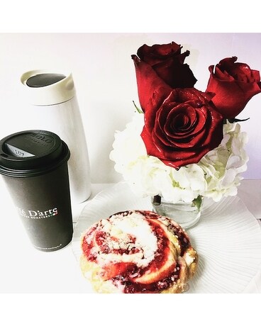 A Romantic Coffee Moment Flower Arrangement