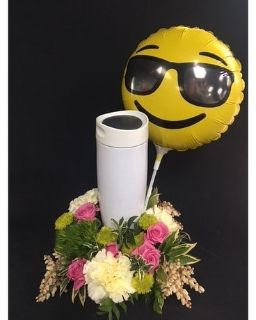 Coffee Cup with Smiley Face Balloon Custom product