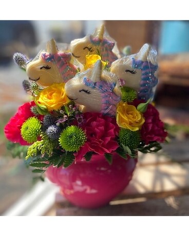 4 Unicorn Cookies bouquet Custom product