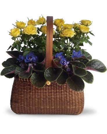 Garden To Go Basket Flower Arrangement