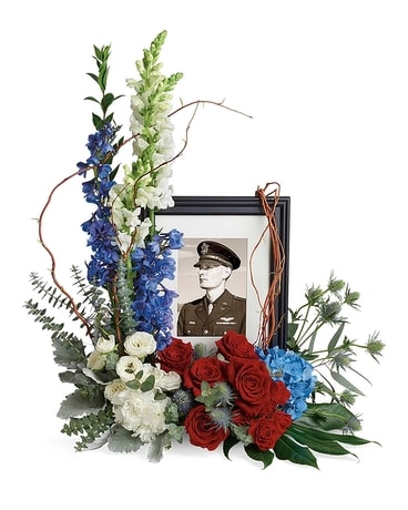 Always With Us Photo Tribute Bouquet Sympathy Arrangement