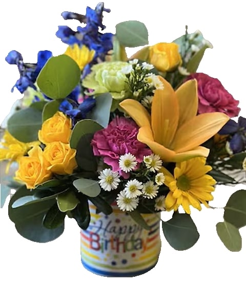 Birthday Wishes Flower Arrangement