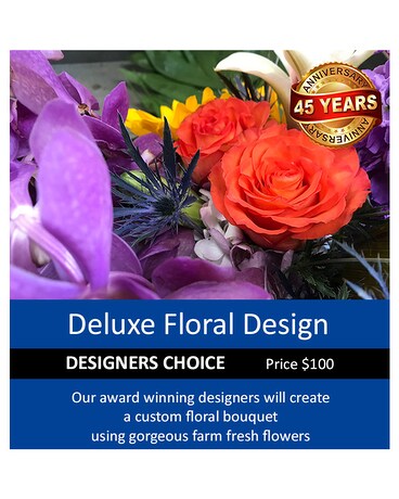 Designers Choice Deluxe Bouquet 100 Flower Arrangement